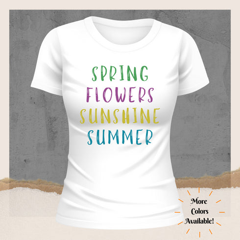 Spring Flowers Sunshine Summer Crewneck T-Shirt-Unisex